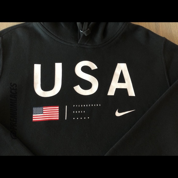 RARE NIKE USA 2018 WINTER OLYMPICS PULLOVER HOODIE - Picture 4 of 5